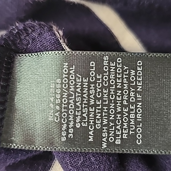 Lauren Ralph Lauren Women's Stripe Navy White Full Lenght Skirt Size Small - Picture 5 of 6